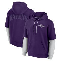 Baltimore Ravens Unisex Sleek Elements Pullover Hoodie Purple