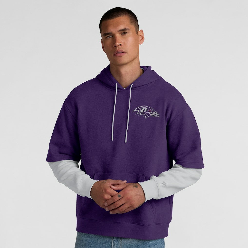 Baltimore Ravens Unisex Sleek Elements Pullover Hoodie Purple