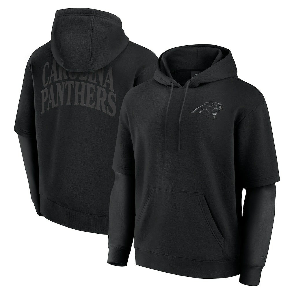 Carolina Panthers Unisex Sleek Elements Pullover Hoodie Black