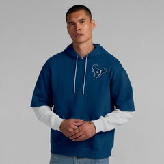 Houston Texans Unisex Sleek Elements Pullover Hoodie Navy