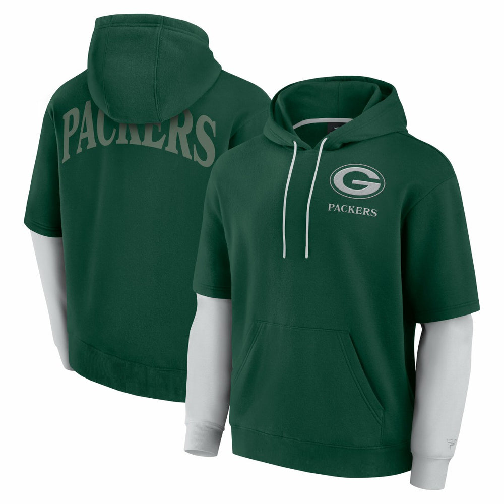 Green Bay Packers Unisex Sleek Elements Pullover Hoodie Green