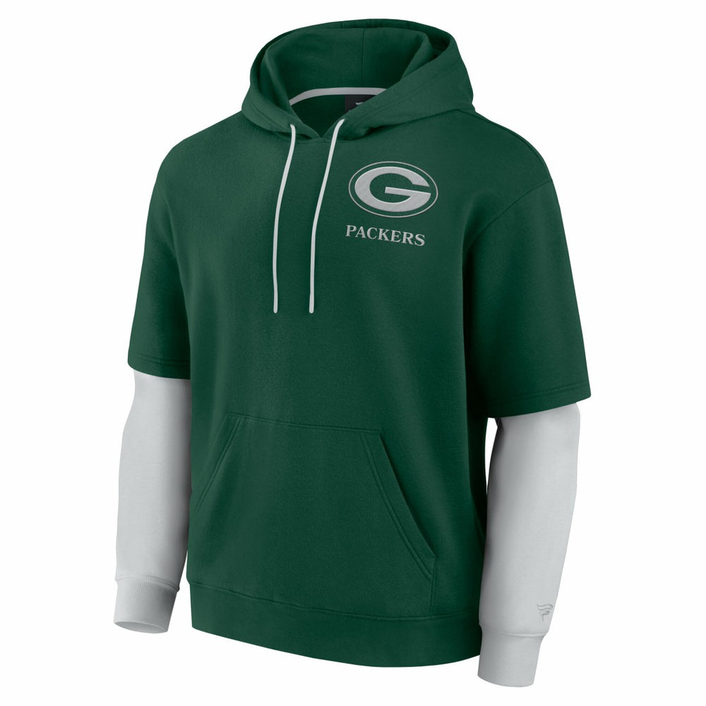 Green Bay Packers Unisex Sleek Elements Pullover Hoodie Green