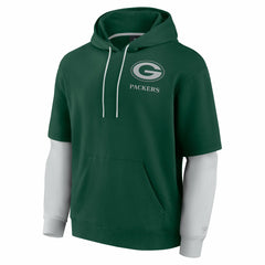 Green Bay Packers Unisex Sleek Elements Pullover Hoodie Green