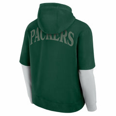 Green Bay Packers Unisex Sleek Elements Pullover Hoodie Green