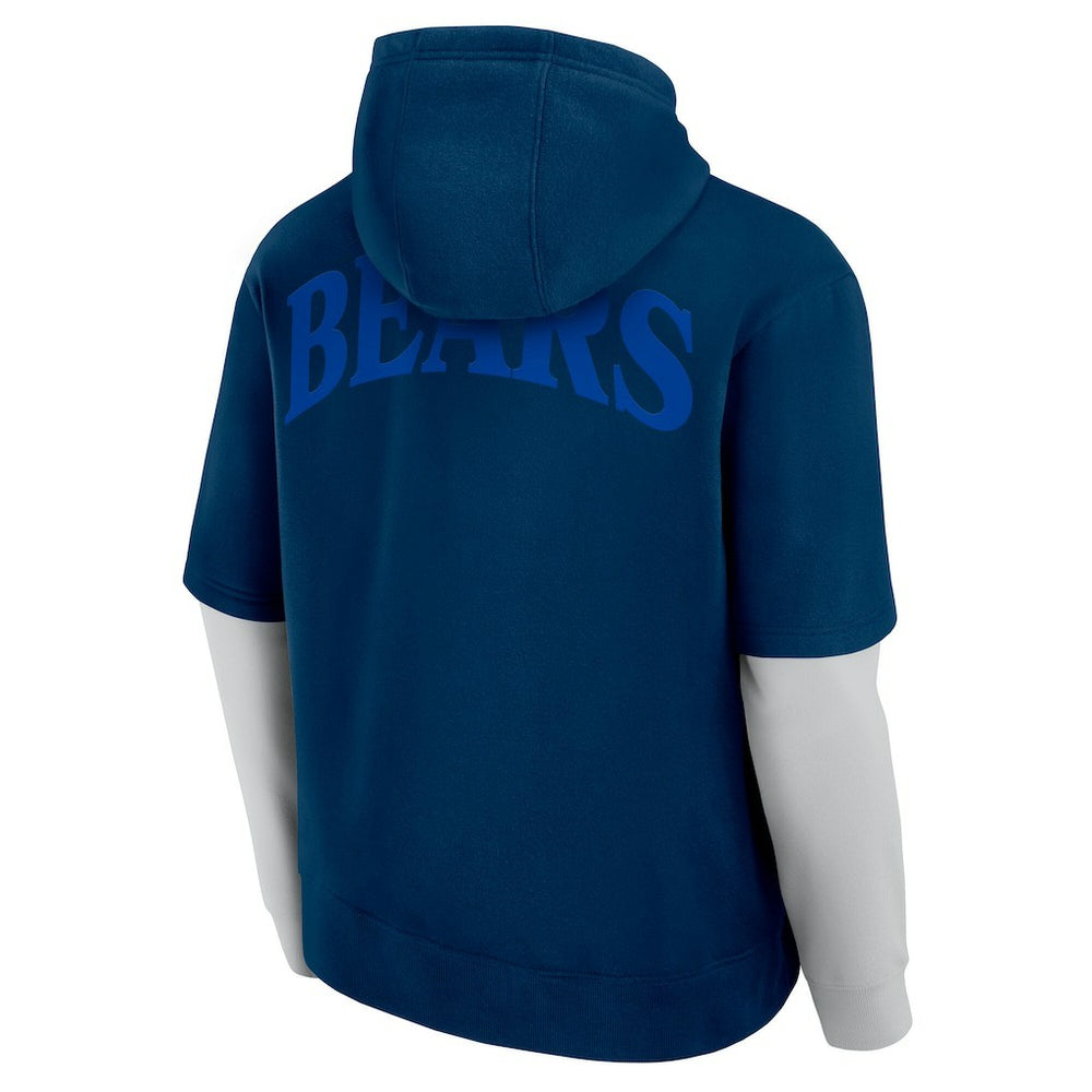 Chicago Bears Unisex Sleek Elements Pullover Hoodie Navy