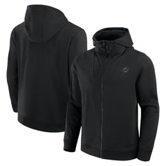Miami Dolphins Unisex Front Office Full-Zip Hoodie Black