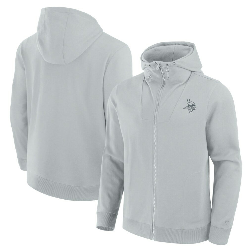 Minnesota Vikings Unisex Front Office Full-Zip Hoodie Gray
