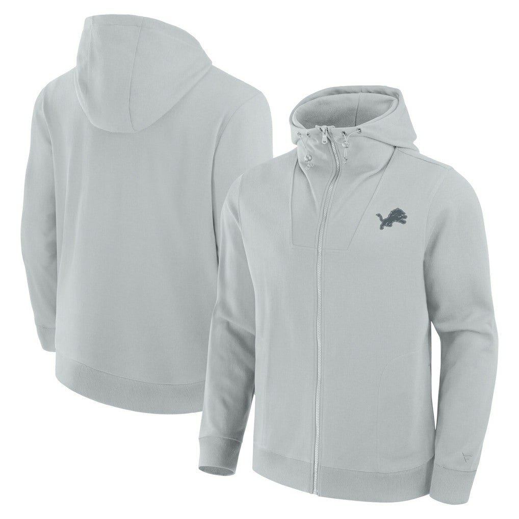 Detroit Lions Unisex Front Office Full-Zip Hoodie Gray