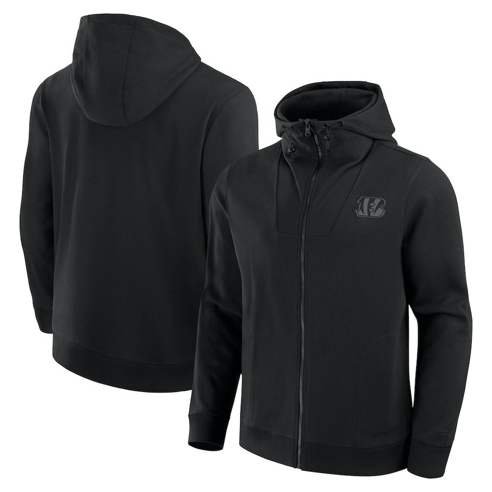 Cincinnati Bengals Unisex Front Office Full-Zip Hoodie Black