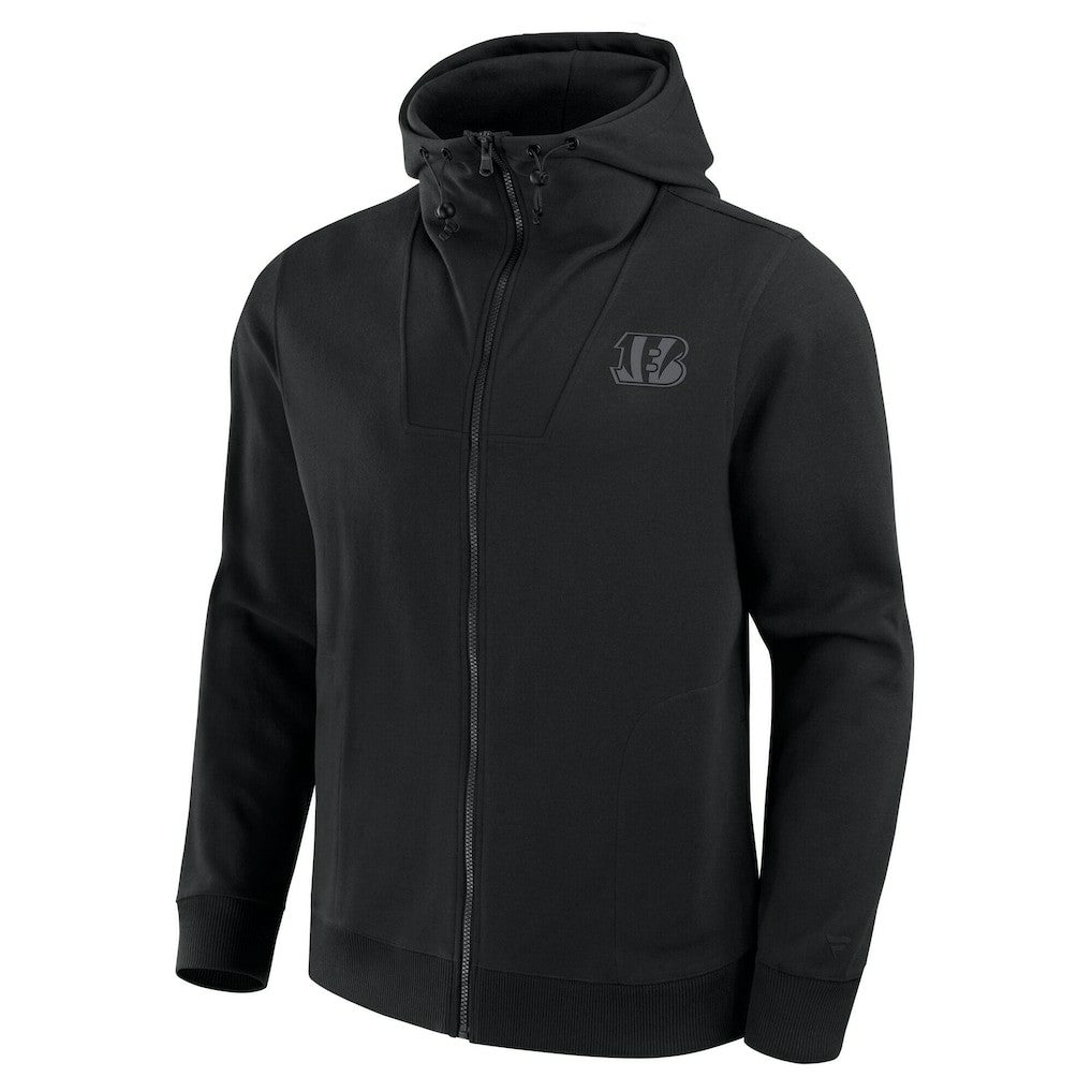 Cincinnati Bengals Unisex Front Office Full-Zip Hoodie Black