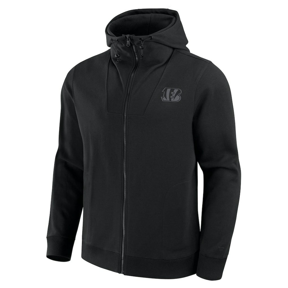 Cincinnati Bengals Unisex Front Office Full-Zip Hoodie Black