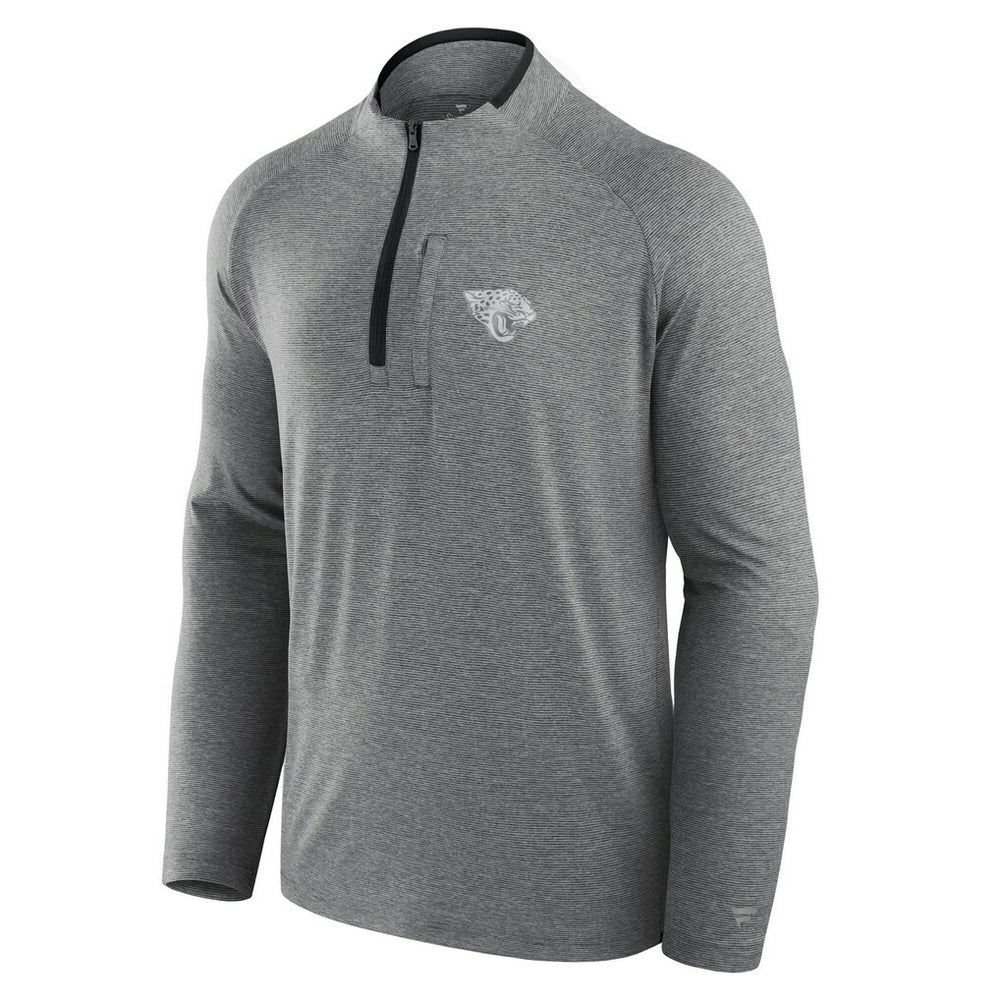 Jacksonville Jaguars Unisex Front Office Performance Primary Quarter-Zip Jacket Charcoal