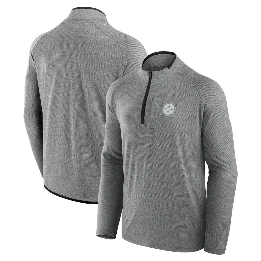 Pittsburgh Steelers Unisex Front Office Performance Primary Quarter-Zip Jacket Charcoal