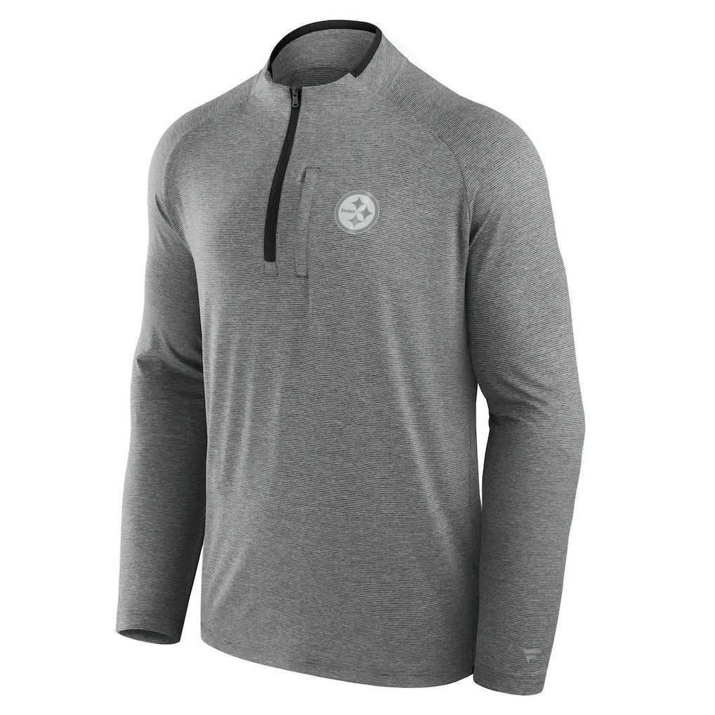 Pittsburgh Steelers Unisex Front Office Performance Primary Quarter-Zip Jacket Charcoal