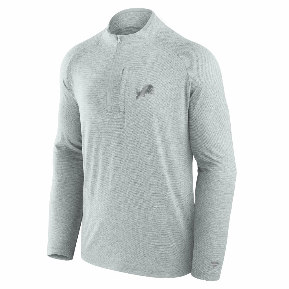 Detroit Lions Unisex Front Office Performance Primary Quarter-Zip Jacket Gray