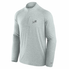 Detroit Lions Unisex Front Office Performance Primary Quarter-Zip Jacket Gray
