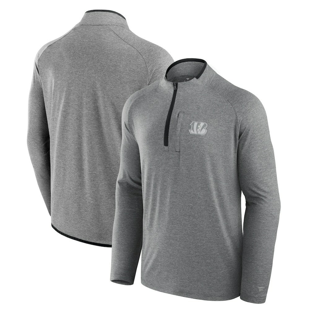 Cincinnati Bengals Unisex Front Office Performance Primary Quarter-Zip Jacket Charcoal