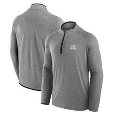 Cincinnati Bengals Unisex Front Office Performance Primary Quarter-Zip Jacket Charcoal