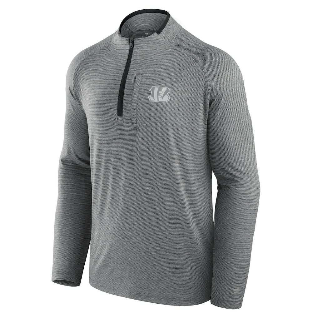 Cincinnati Bengals Unisex Front Office Performance Primary Quarter-Zip Jacket Charcoal