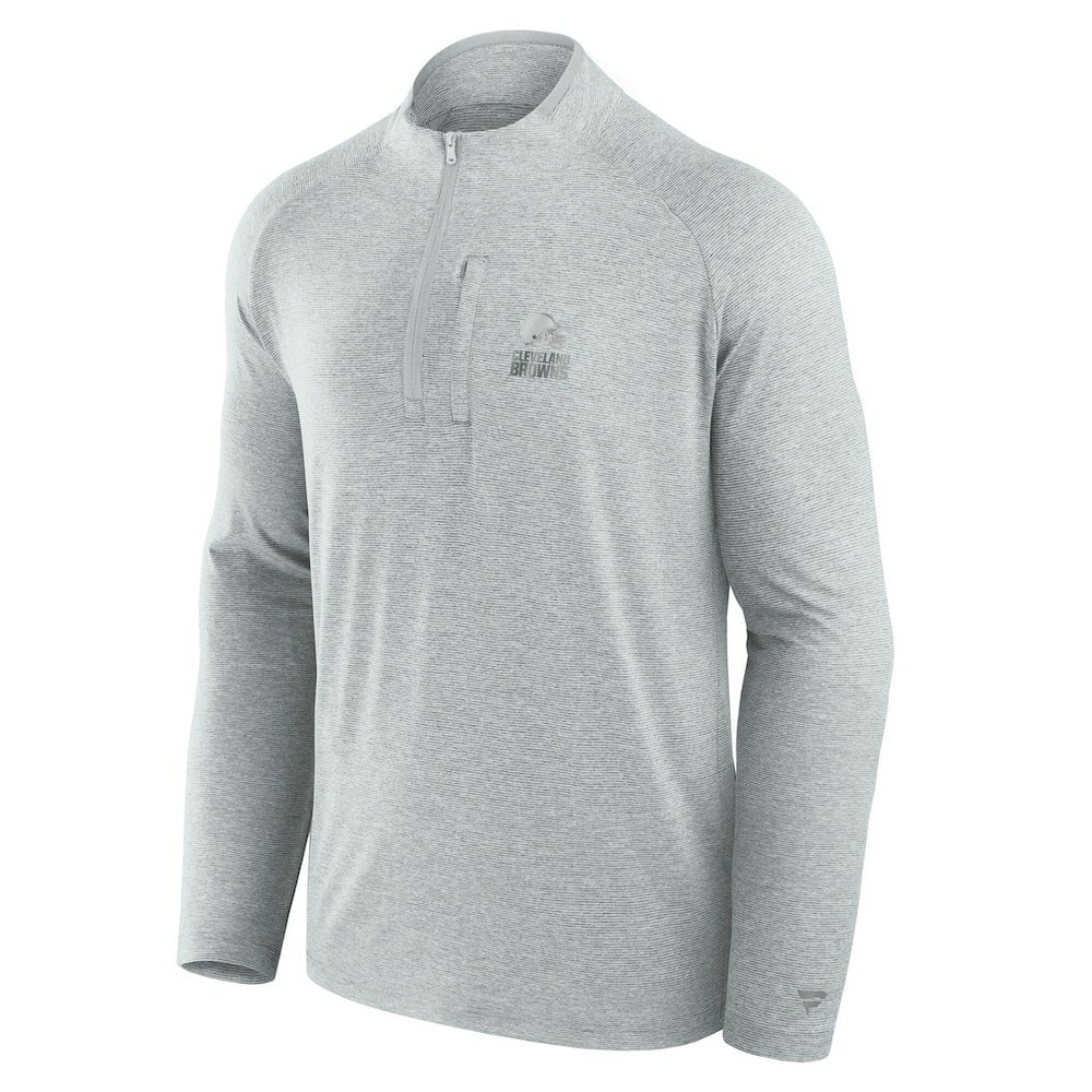 Cleveland Browns Unisex Front Office Performance Primary Quarter-Zip Jacket Gray