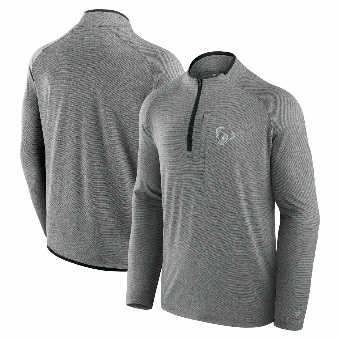Houston Texans Unisex Front Office Performance Primary Quarter-Zip Jacket Charcoal