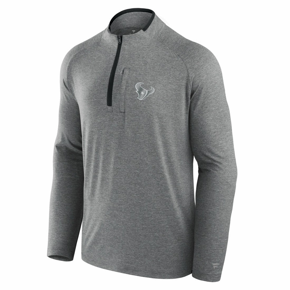 Houston Texans Unisex Front Office Performance Primary Quarter-Zip Jacket Charcoal