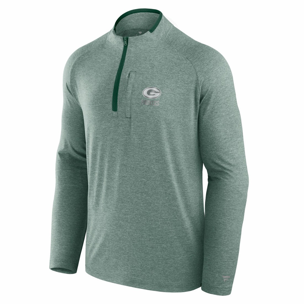 Green Bay Packers Unisex Front Office Performance Primary Quarter-Zip Jacket Green