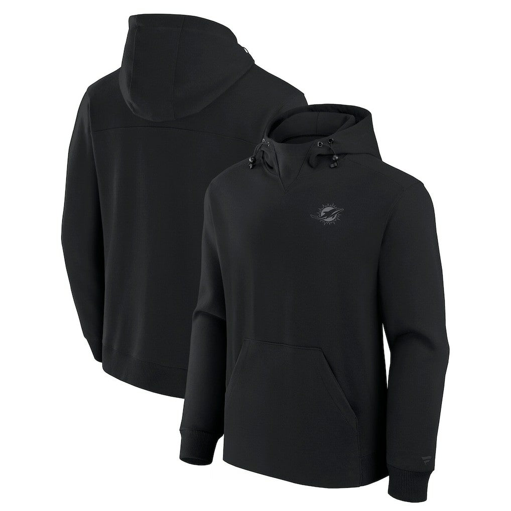 Miami Dolphins Unisex Front Office Tonal Tri-Blend Pullover Hoodie Black