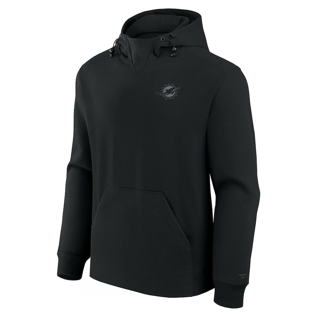 Miami Dolphins Unisex Front Office Tonal Tri-Blend Pullover Hoodie Black