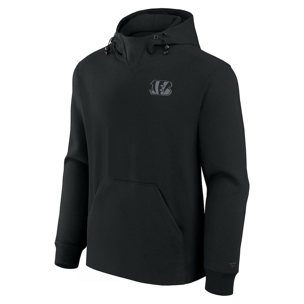 Cincinnati Bengals Unisex Front Office Tonal Tri-Blend Pullover Hoodie Black