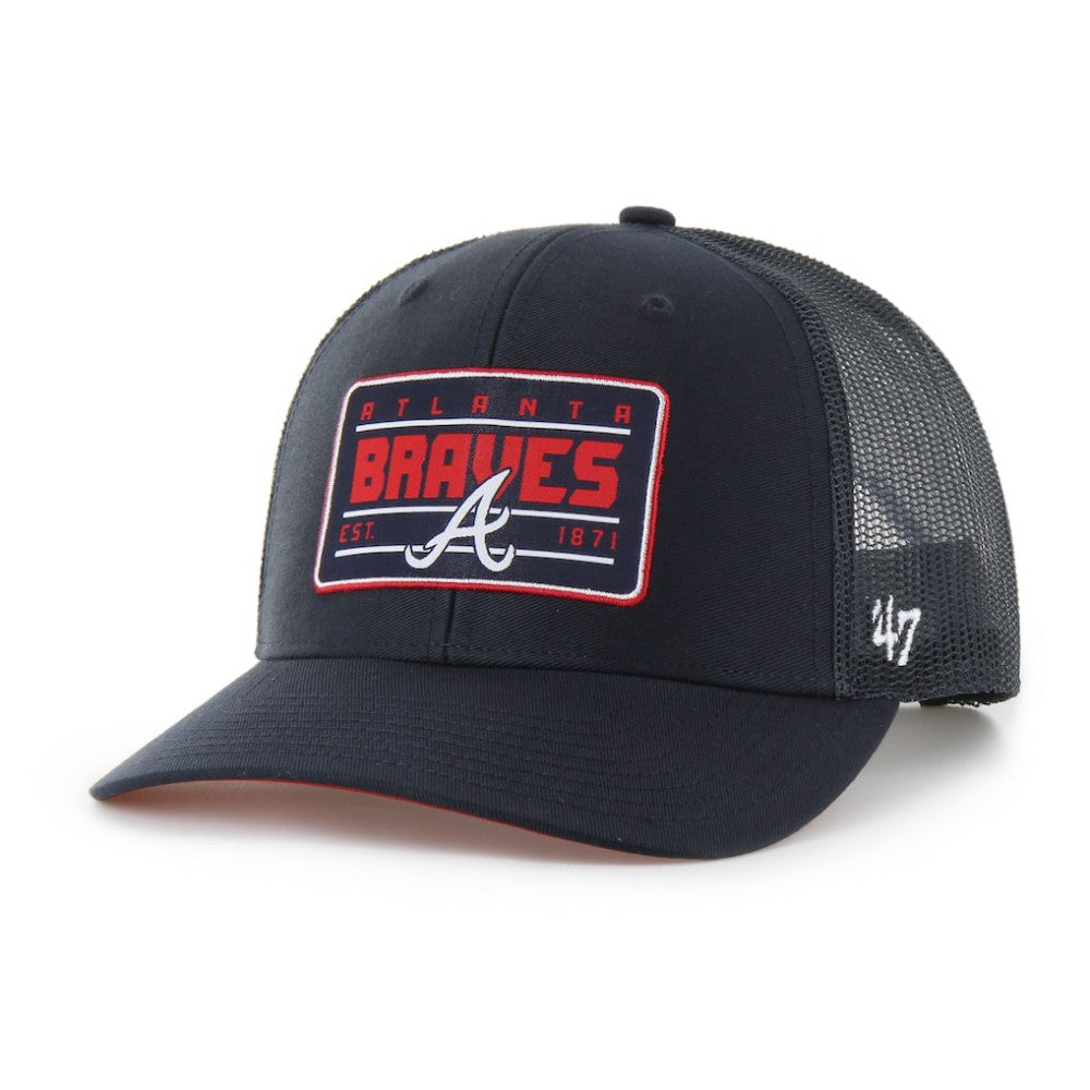 Atlanta Braves '47 Hardline Trucker Adjustable Hat - Navy Hats