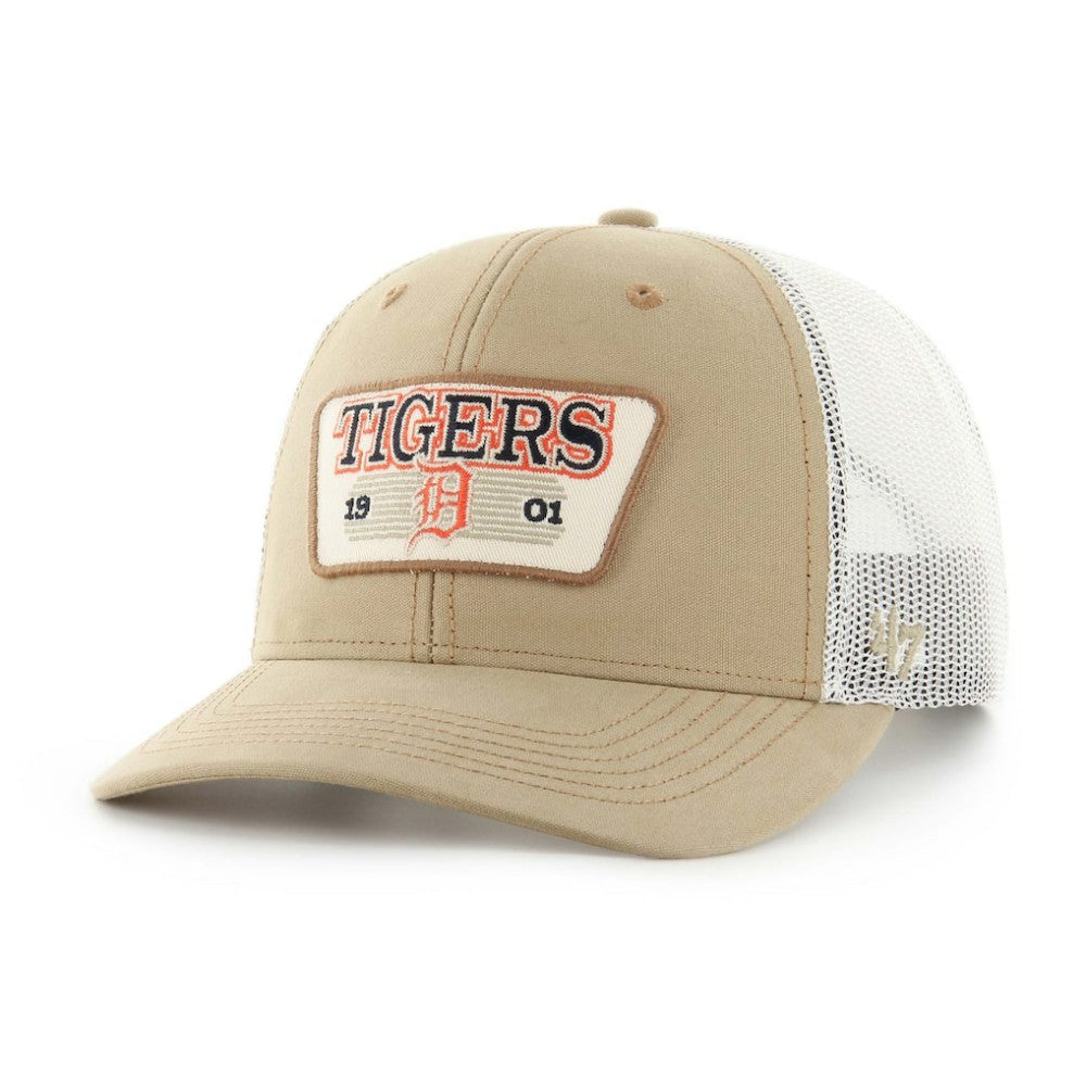 Detroit Tigers '47 Ridgewood Trucker Adjustable Hats - Khaki Hats