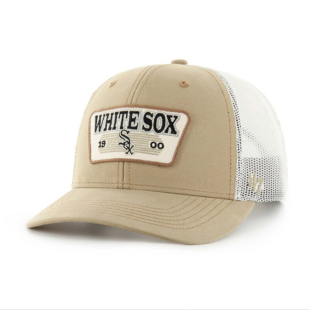 Chicago White Sox '47 Ridgewood Trucker Adjustable Hats - Khaki Hats