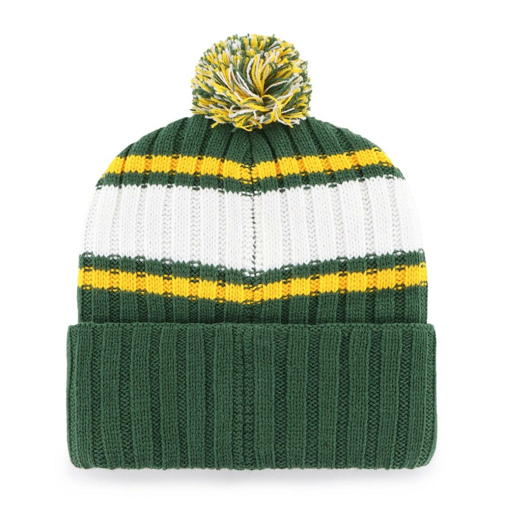 Oakland Athletics '47 Plateau Cuffed Knit Hat with Pom - Green Hats