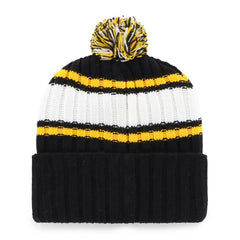 Pittsburgh Pirates '47 Plateau Cuffed Knit Hat with Pom - Black Hats