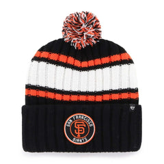 San Francisco Giants '47 Plateau Cuffed Knit Hat with Pom - Black Hats