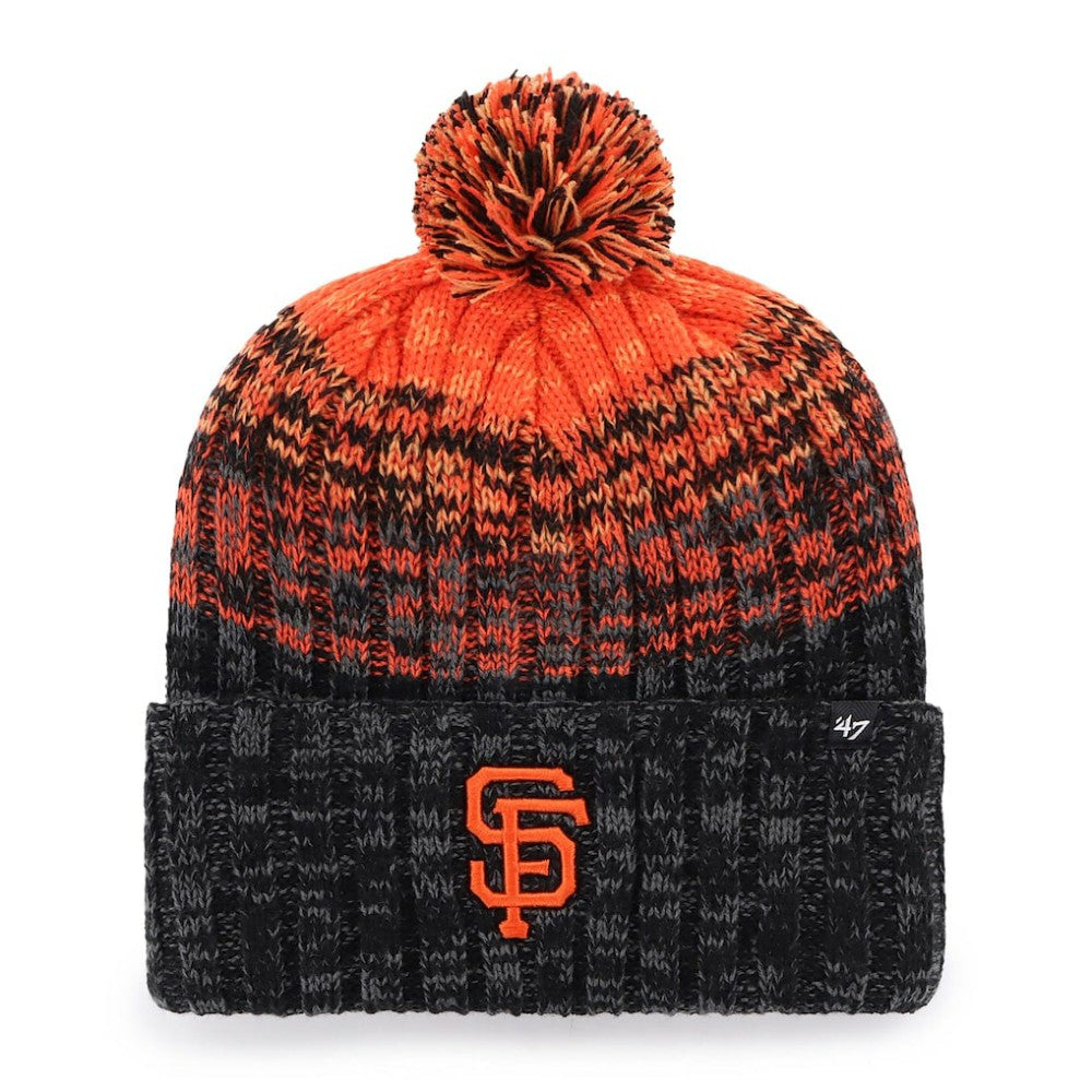 San Francisco Giants '47 Cascade Cuffed Knit Hat with Pom - Black Hats