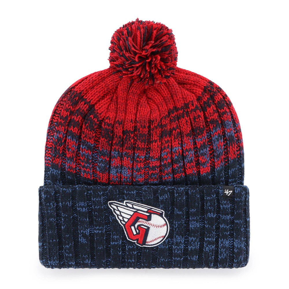 Cleveland Guardians '47 Cascade Cuffed Knit Hat with Pom - Navy Hats