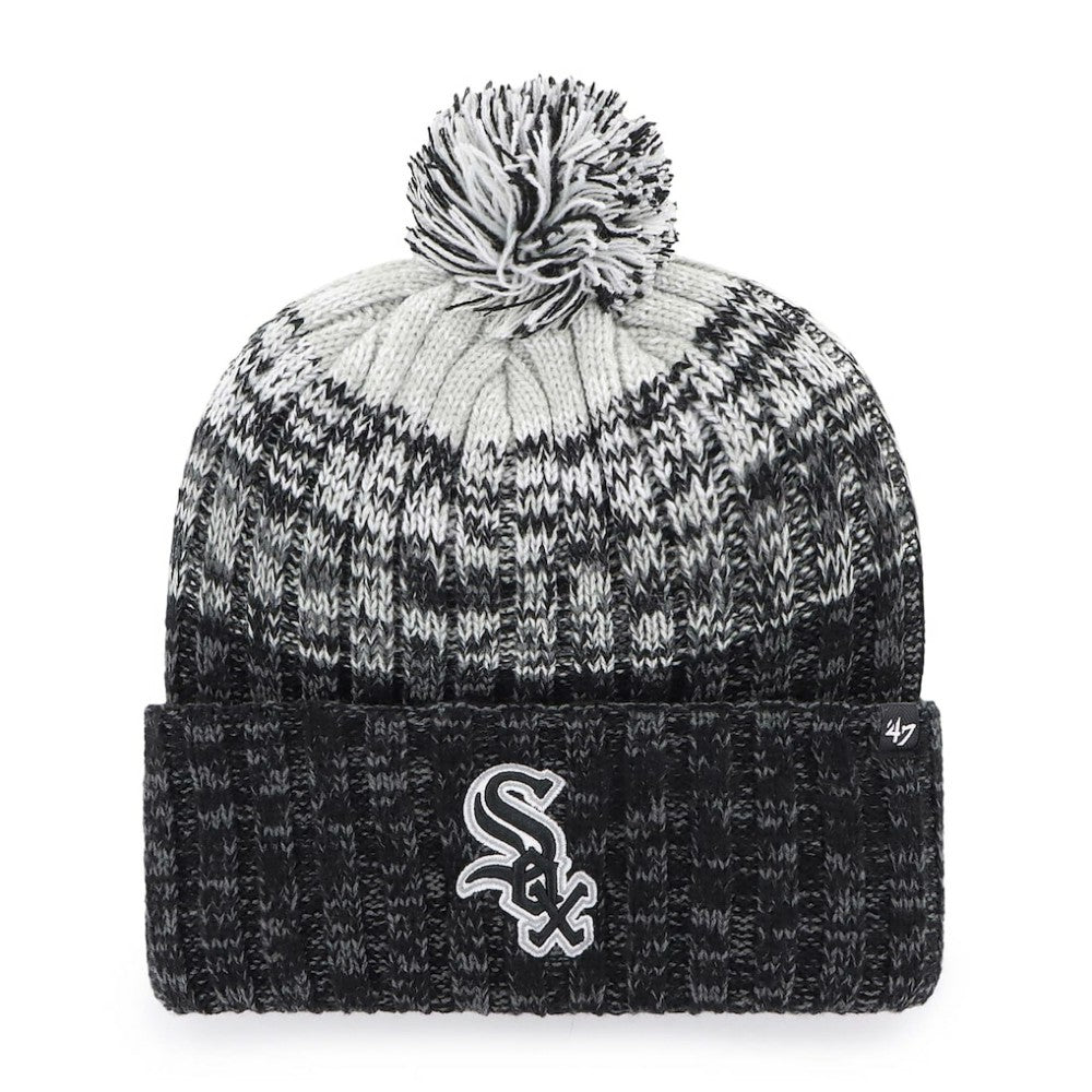 Chicago White Sox '47 Cascade Cuffed Knit Hat with Pom - Black Hats