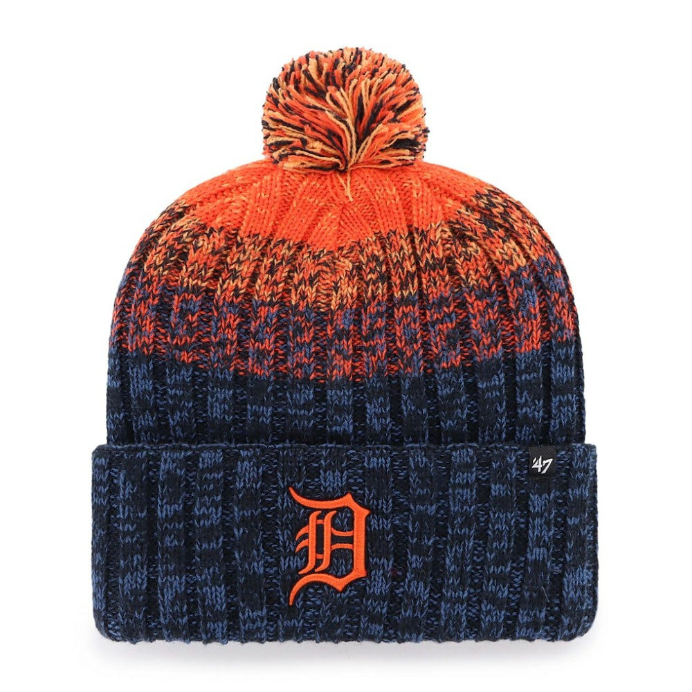 Detroit Tigers '47 Cascade Cuffed Knit Hat with Pom - Navy Hats