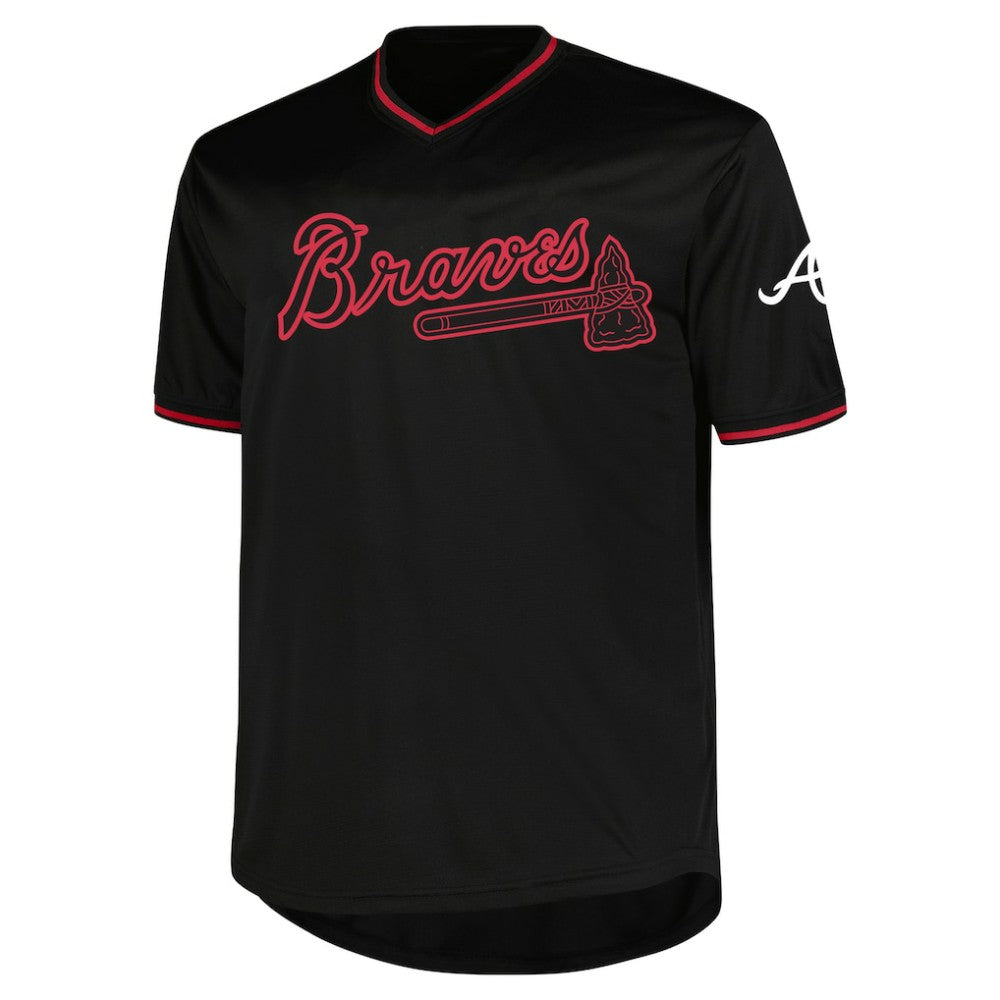 Atlanta Braves Profile Big & Tall Pop Fashion Jersey - Black Jerseys