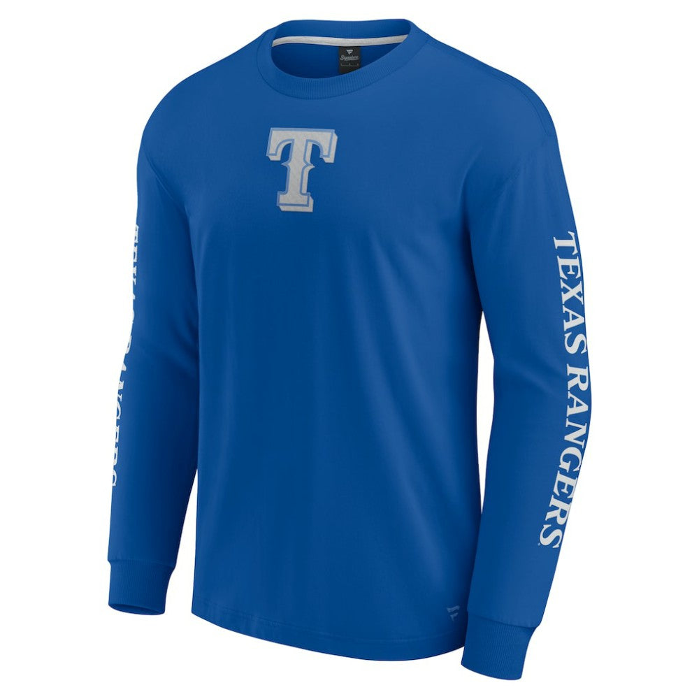 Texas Rangers Fanatics Elements Strive Long Sleeve T-Shirt - Royal T-shirts