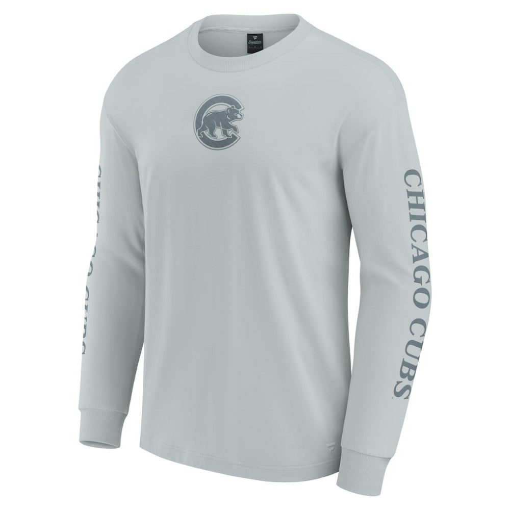 Chicago Cubs Fanatics Elements Strive Long Sleeve T-Shirt - Gray T-shirts