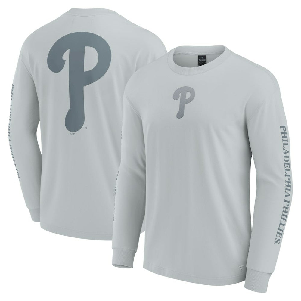 Philadelphia Phillies Fanatics Elements Strive Long Sleeve T-Shirt - Gray T-shirts