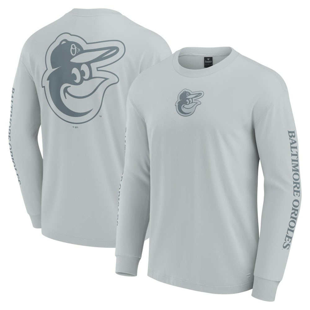 Baltimore Orioles Fanatics Elements Strive Long Sleeve T-Shirt - Gray T-shirts