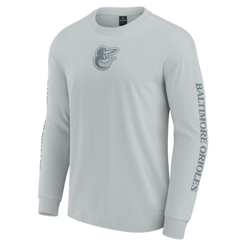 Baltimore Orioles Fanatics Elements Strive Long Sleeve T-Shirt - Gray T-shirts
