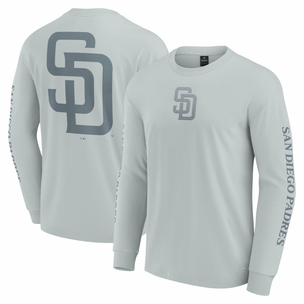 San Diego Padres Fanatics Elements Strive Long Sleeve T-Shirt - Gray T-shirts