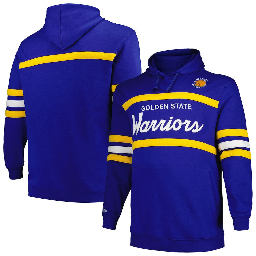 Golden State Warriors Big & Tall Hardwood Classics Head Coach Pullover Hoodie Royal