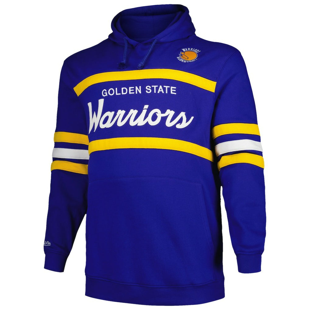 Golden State Warriors Big & Tall Hardwood Classics Head Coach Pullover Hoodie Royal