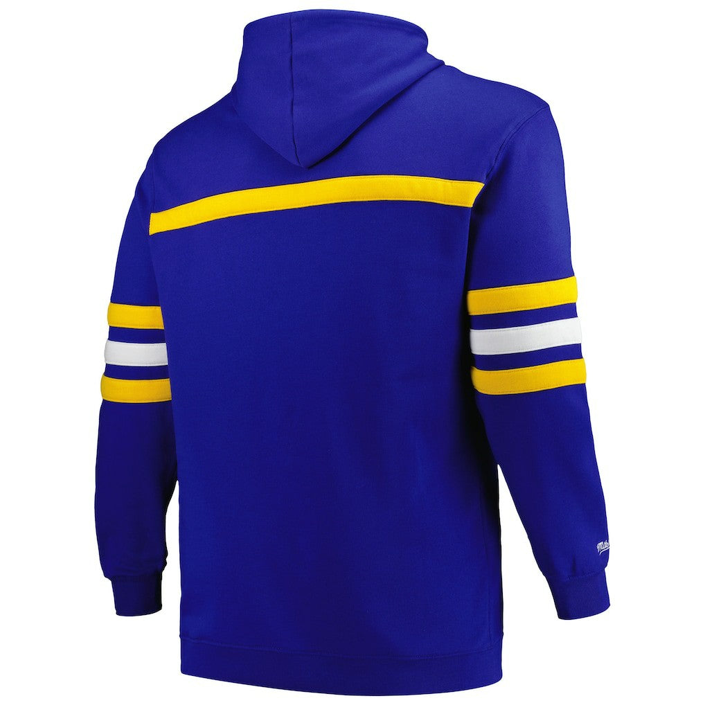 Golden State Warriors Big & Tall Hardwood Classics Head Coach Pullover Hoodie Royal